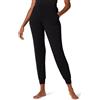 Amazon Essentials Pantaloni Pigiama in Jersey Leggero Lavorato a Maglia Stile Jogger, per Relax o da Notte, con Tasche Donna, Nero, XXL