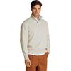 Tommy Hilfiger Uomo Felpa con Cerniera Essential Fleece 1/4 Zip Colletto Troyer, Beige (Heathered Oatmilk), XXL