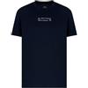 Armani Exchange Maglietta da Uomo Utility Edge, Lettering, Logo Embroidered, Navy Scuro, XS