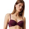Calvin Klein Donna Reggiseno a Balconcino Lightly Lined Elasticizzato, Rosso (Mauve Wine), 2A