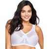 Glamorise Magiclift Original Support Bra Wirefree #1000, Reggiseno a coppa piena Donna, Bianco, 5G