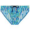 HOM Slip de Bain Marbella Costume, Stampa Blu, XL Uomo