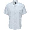 Only & Sons ONSCAIDEN Life SS Solid Linen Shirt Noos, Blu di Cachemire, XL