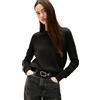 Tommy Jeans Donna Pullover Essential Crew in Cotone, Nero (Black), L