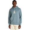 Calvin Klein Uomo Felpa con Cappuccio Brush Stroke Graphic in Cotone, Turchese (Trooper), S