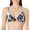 Amazon Essentials Top Bikini Classico con Sostegno Leggero Donna, Crema Nero Floreale, 44