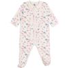 Petit Bateau Pyjama Bébé En Molleton Gratté avec col Pétale Imprimé Fleuri A0dwt01 Abbigliamento Notte Bimba 0-24 (Pacco da 1)