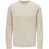 ONLY & SONS Maglione da Uomo, Rivestimento Argento., M