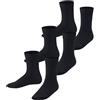 FALKE Family 3-Pack K So cotone tinta unita confezione di 3 paia, Calzini Unisex Bambini, Blu Dark Marine 6170, 39-42