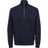 ONLY & SONS Onsmace Reg 12 Herringbon Half Zip Knit da Uomo, Blazer Blu Marine, XXL