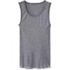 Calida True Confidence Canottiera da Donna, in Lana Merino e Seta, Calda, termoregolante e neutralizzante Gli odori, a Costine Sottili, Platino melé_, 46-48