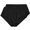 Ulla Popken Midislips, 2er-Pack, Nadelstreifen, höher geschnitten, Mutande da Uomo Donna, Schwarz,