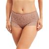 Calida Natural Comfort Lace Panty Donna Regular Cut, con Pizzo Elastico, Tortora Senza Tempo, 36-38