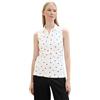 TOM TAILOR 1042945 Polo Top, 36367-White Navy DOT Design, L Donna