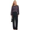 Desigual Maglione da Donna Flat Knit Thin Gauge Felpa, Nero, XS