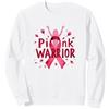 Mademark Pink Warrior Consapevolezza del Cancro al Seno Che dà Potere alle Donne Felpa, Unisex per Adulti, Bianco, XL