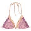 Women'secret Gathered Boho Flower Top Bikini, Rosa, 3B Donna