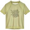 Playshoes Camicia da Nuoto Unisex per Bambini, Modello Rash-Guard, Modello Olive Wave, 122-128