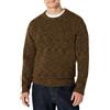 Amazon Essentials Pullover Girocollo Pesante Multicolore, Vestibilità Rilassata Uomo, Marrone Scuro Mélange, S