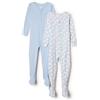 Amazon Essentials x Sofia Grainge Pigiami con Piedi Attillati in Cotone Unisex Bambini e Ragazzi, Pacco da 2, Blu Chiaro/Orsi Polari, 2 Anni