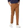 Amazon Essentials Pantaloni Chino da Lavoro da Uomo Anti-Piega e Senza Pince, vestibilità Aderente, Kaki Scuro, 30W / 29L