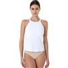 Lovable Canottiera in Cotone a Costine | Scollo all'Americana | Reggiseno Incorporato con Imbottitura Interna per Sostegno | Maglieria Donna, Bianco, S