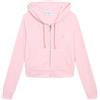 Juicy Couture Felpa da Donna Madison con Cappuccio e Cerniera in Velluto, Mandorla, XS