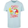 Merchcode Mp5000261-peanuts-Sweet Thing Round Neck T-Shirt, Blu Oceano, M Uomo
