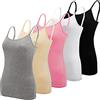 BQTQ 5 Pezzi Canottiera Donna Canotta Top Regolabile Spalline Canottiere per Donna e Ragazze