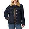 Amazon Essentials Giacca di Jeans Oversize Imbottita da Donna con Fodera in Montone Sintetico Donna, Risciacquo, XL