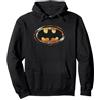 Batman (1989) Batman Shiny Logo Felpa con Cappuccio, Unisex per Adulti, Nero, XXL