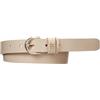 Tommy Hilfiger Cintura Donna Essential Effortless 2.5 in Pelle, Beige (White Clay), 135 cm