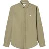 SPRINGFIELD Camisa Slub Structure Solid Camicia, Kaki Chiaro, L Uomo