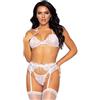 Leg Avenue BH-und Unterhose Sets-8162701002 Set di Abbigliamento Termico, White, S (Pacco da 2) Donna