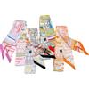 SansHeBe Confezione da 4 foulard da borsa in seta, da donna, lunghi e sottili, alla moda, adatti anche per la testa e i capelli, Graffiti, Medium