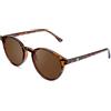 CLANDESTINE - Occhiali da Sole Round 12 Habana Brown by Elsa Pataky - Lenti HD in Nylon Marrone e Montatura in TR90 - Occhiali da Sole Unisex - Smart Vision Technology - Più Nitidezza e Meno Riflessi
