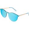 CLANDESTINE - Occhiali da Sole Loop 3 Blue - Lenti in Nylon Azzurro e Montatura in Acciaio - Occhiali da Sole Unisex - Smart Vision Technology - Più Nitidezza e Meno Riflessi