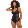 Sans Complexe - Body con pizzo, donna, Nero (Noir), 5C