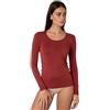 Lovable Maglia Manica Lunga Scollo Rotondo Ampio - Micromodal Elasticizzato - Morbido e Traspirante - Maglieria Donna