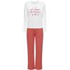 ONLY ONLCHRISTMAS L/S Pantaloni Nightwear Acc, High Risk Red/Aop: fiocco di neve, M