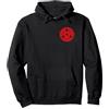 Naruto Shippuden anteriore e posteriore Sasuke Sharingan Anime Felpa con Cappuccio, Unisex per adulti, Nero, L