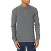 Amazon Essentials Serafino a Nido D'Ape a Maniche Lunghe Regular Fit Uomo, Carbone, L