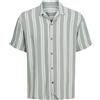 Jack & Jones Jjejeff Stripe Resort Maglietta SS SN Camicia a Maniche Corte Uomo (Pacco da 1)