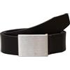 Calvin Klein Uomo Cintura Formal Plaque Belt 3.5 cm Cintura in Pelle, Nero (Black), 105 cm