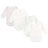 BABIDU | Set 4 Body Neonato Manica Lunga Apertura Spalla - 100% Cotone, Morbidi e Traspiranti - Unisex Bambino e Bambina, Facile da Indossare, Made in Europe