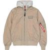 Alpha Industries MA-1 TT Giacca bomber con cappuccio da Uomo Vintage Sand