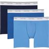 Calvin Klein Uomo Pantaloncini Boxer Confezione da 3 Balance Vita Bassa, Multicolore (Turbulence/CK CK Logo_Black/ Black), L
