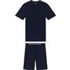EMPORIO ARMANI T-Shirt+Shorts Pyjama Set Pigiama Blu Armani, M per Uomo