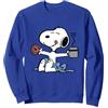 Peanuts - Ciambella caffè Snoopy Felpa, Unisex per Adulti, Blu Reale, L