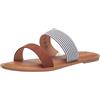 Amazon Essentials Sandalo Slip-on a Punta Aperta con Due Cinturini Donna, Confezioni Multiple